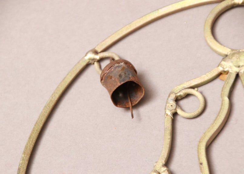 昭和レトロ/INDIA/真鍮/1枚/レア/飾りベル/可愛い/イラスト/彫刻