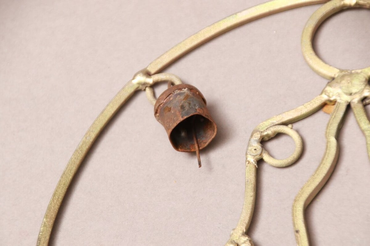 昭和レトロ/INDIA/真鍮/1枚/レア/飾りベル/可愛い/イラスト/彫刻