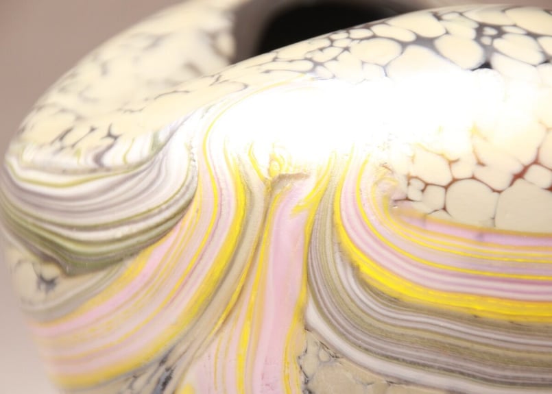 花瓶/壺/デザイン/ガラス/マーブル/ヨーロッパ/70S/アシュトレイ