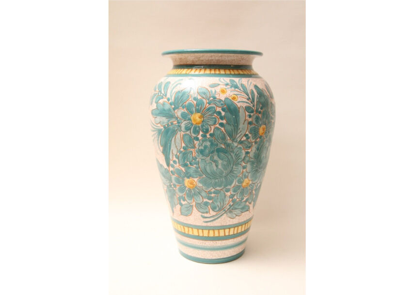 flower vase/花瓶/DERUTA/ハンドペイント/イタリア製/手書き/壺/ITALY