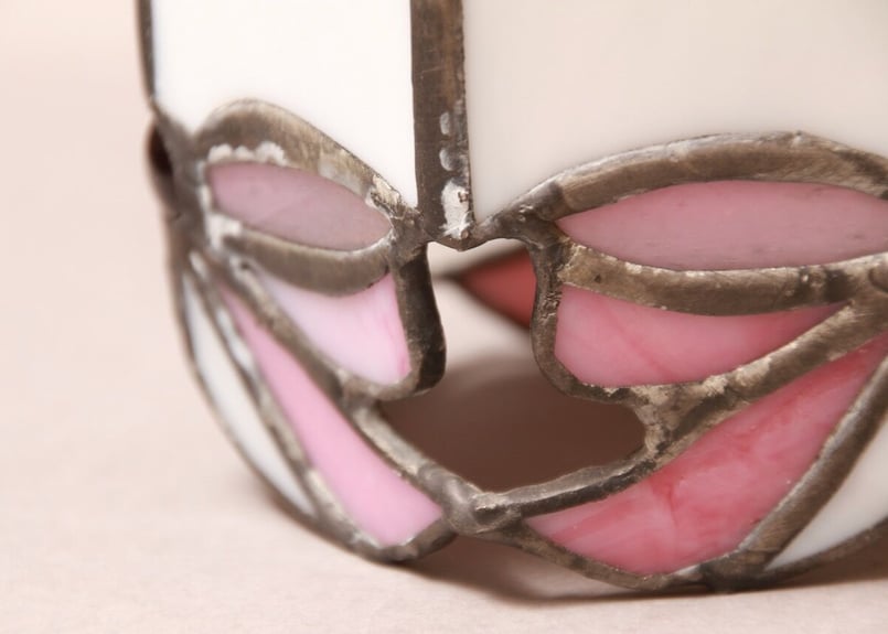 電傘/ランプ傘/ペンダントライト/蝋燭傘/ヴィンテージ/ステンドライト