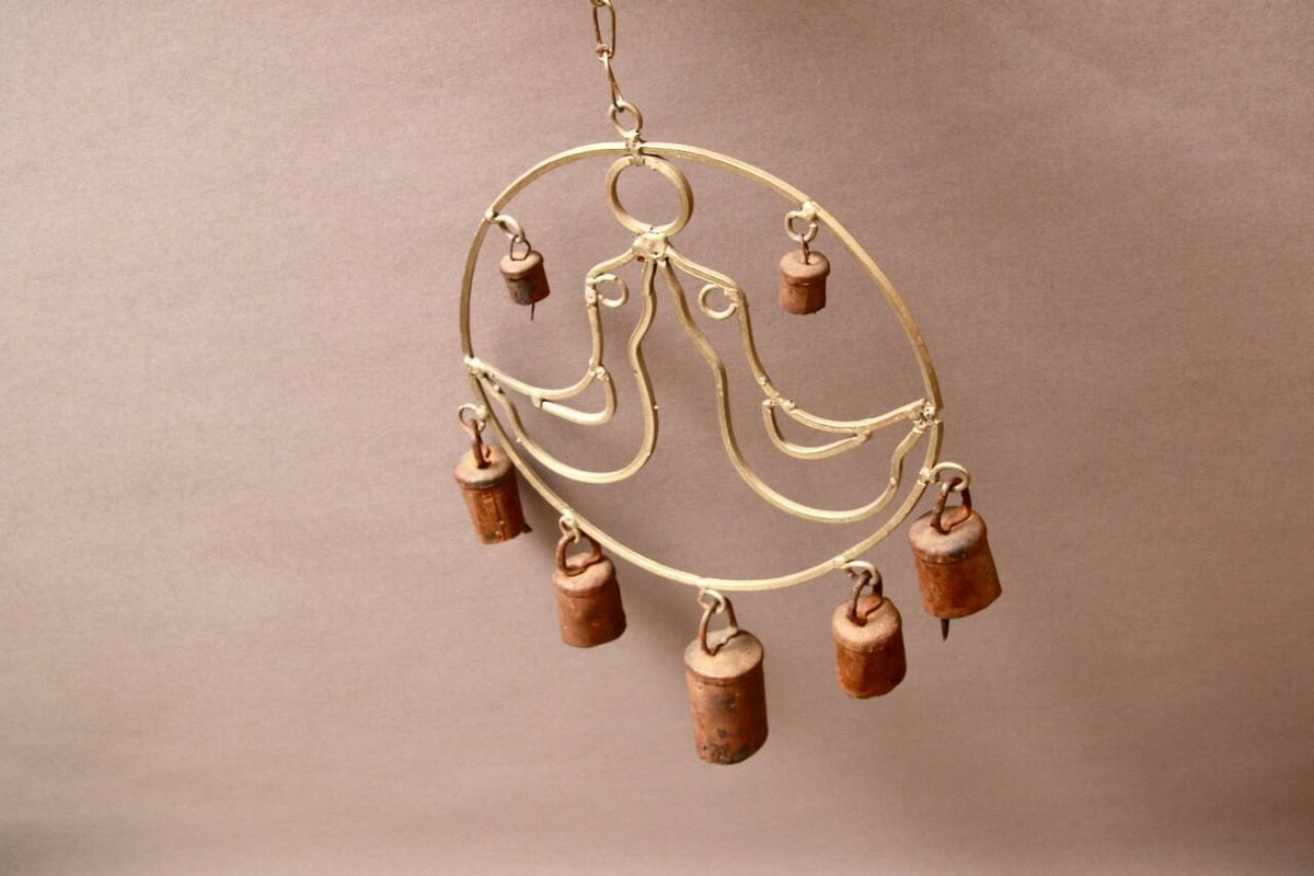 昭和レトロ/INDIA/真鍮/1枚/レア/飾りベル/可愛い/イラスト