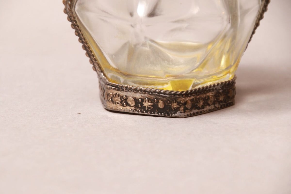 モロッコ/香水瓶/オイル瓶/ガラス/シルバー/ヴィンテージ/香水/オイル