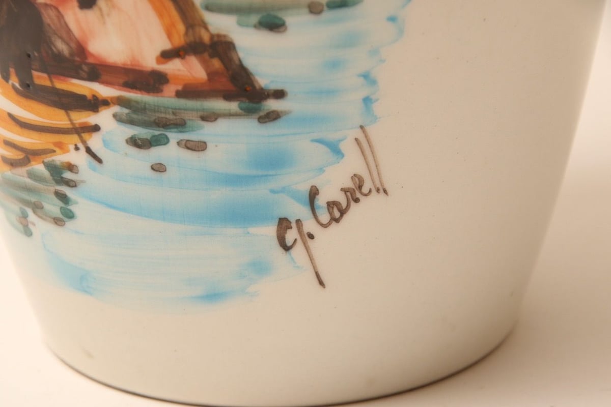 Laca Albisola/signed G. Carell - Italy/1950's /