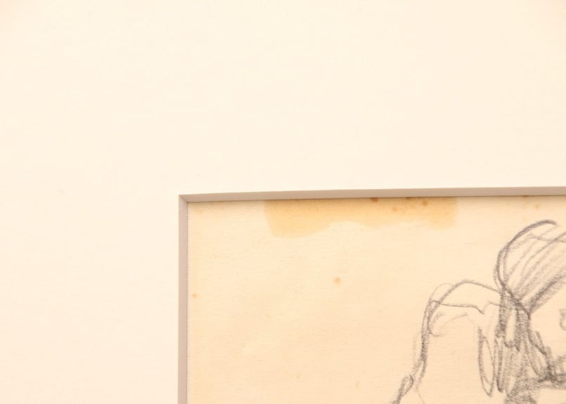 真作】昭和レトロ/金子善明/デッサン画/鉛筆/ヴィンテージ/現代美術