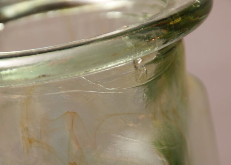 スペイン/花瓶/ガラス/壺/気泡/ヴィンテージ/70S/made in SPAIN/SPAIN