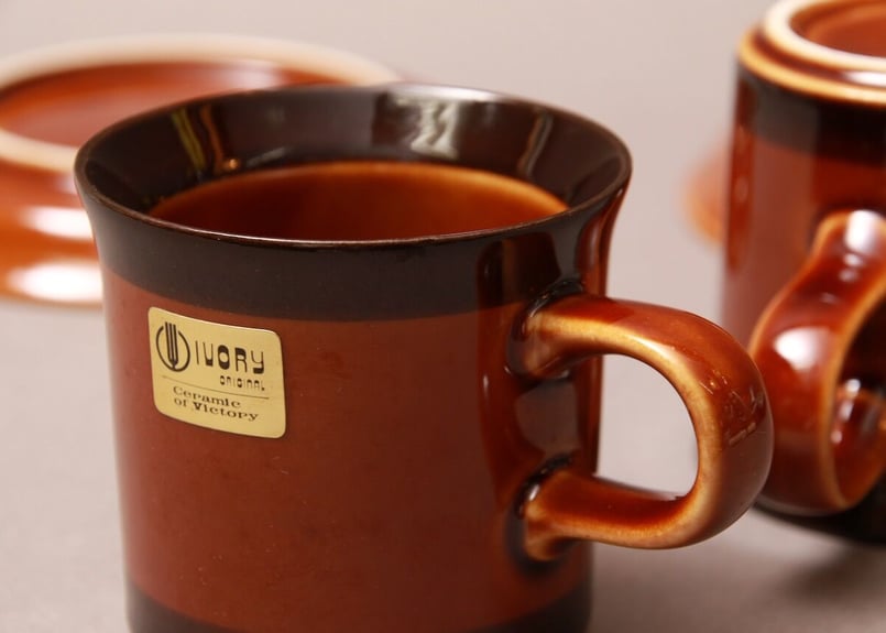 昭和レトロ/カップ&ソーサー/ヴィンテージ/IVORY/made in JAPAN/70S/s