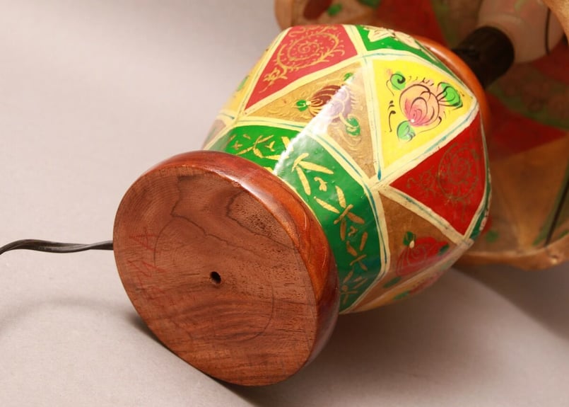 昭和レトロ/電傘/パキスタン/金属/装飾/パキスタンランプ/キャメル