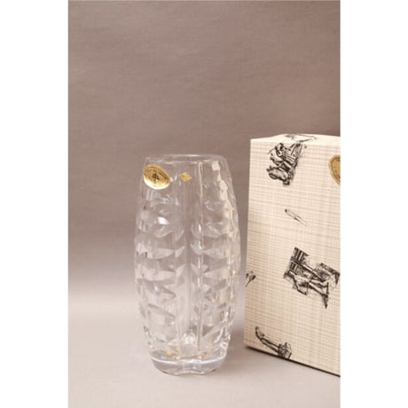 CRISTALLERIE LORRAINE/france/フランス/60S70S/LEMBERG/クリスタルガラス/花瓶/flowervase/オブジェ/デザイン/ヴィンテージ/ガラス