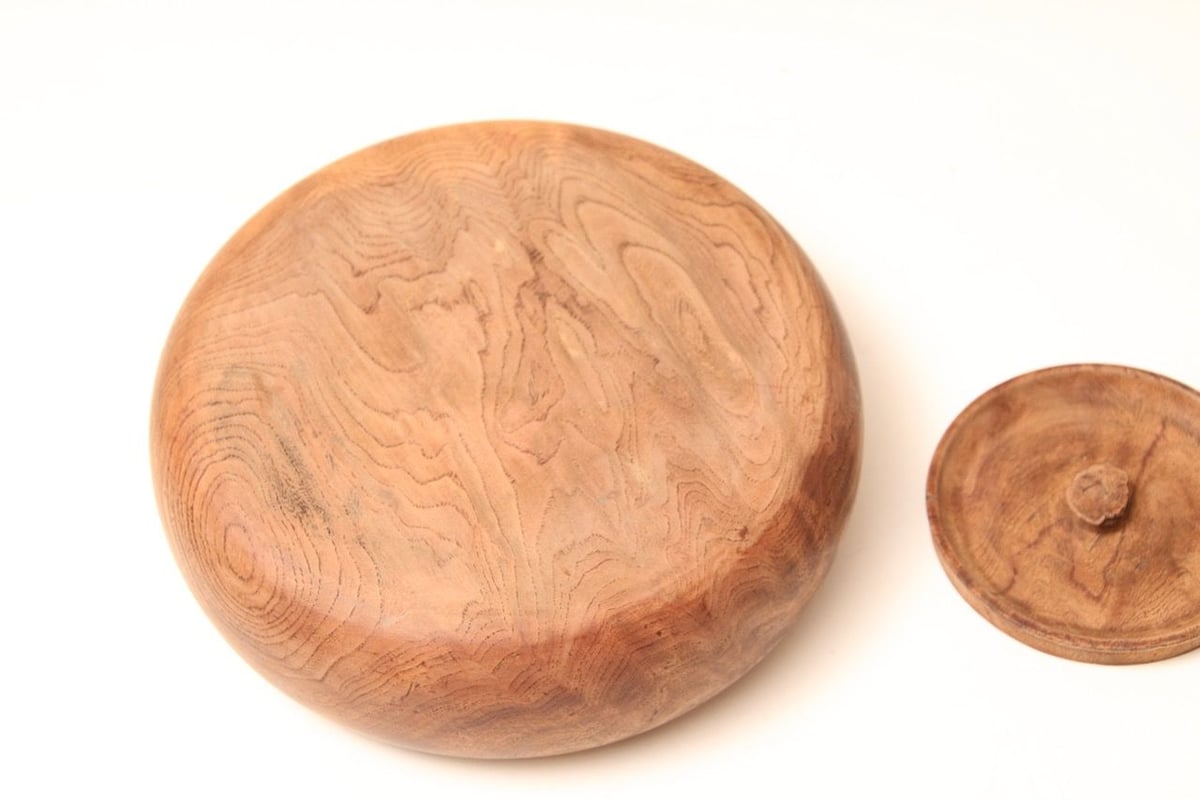 昭和レトロ/木箱/木工/茶菓子入れ/木/器/レトロ/ヴィンテージ/レア