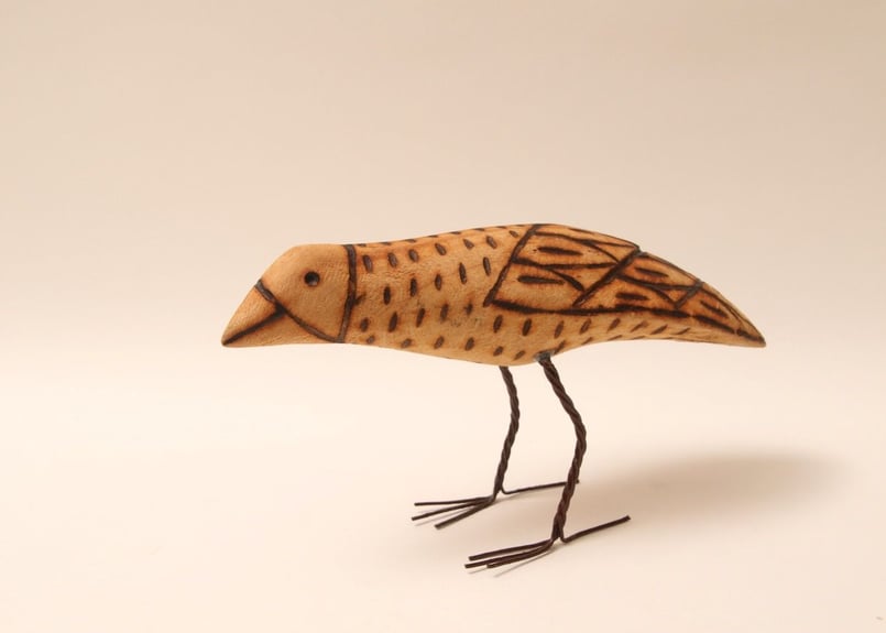 ヴィンテージチベット金属製 鳥のアートオブジェ ヴィンテージチベット金属製 鳥のアートオブジェ