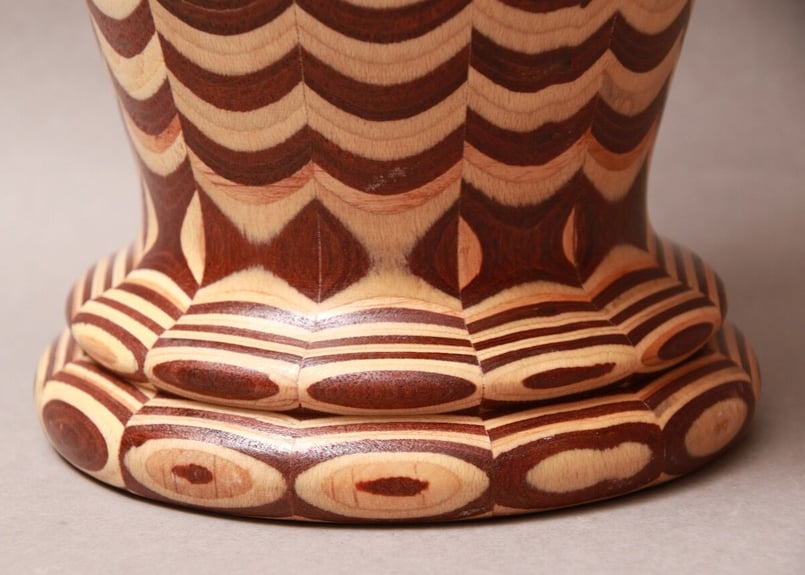 花瓶/木工/北欧/flowervase/60S/ヴィンテージ/寄木/壺/花差し/オブジェ