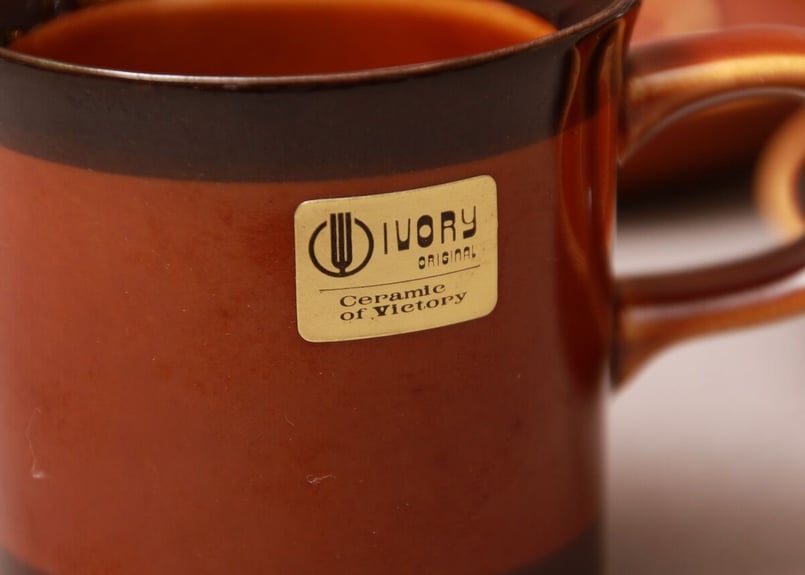 昭和レトロ/カップ&ソーサー/ヴィンテージ/IVORY/made in JAPAN/70S/s