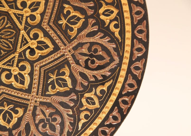 クリスマスの蠟細工 スペイン レトロ/spain/スペイン/トレド/Damasquinado/ 純金象嵌/ダマスキナード