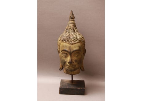 骨董　アンティーク　クメール　仏頭　ブッダ　Buddha head 仏像　石仏 骨董 アンティーク クメール 仏頭 ブッダ Buddha head 仏像 石仏
