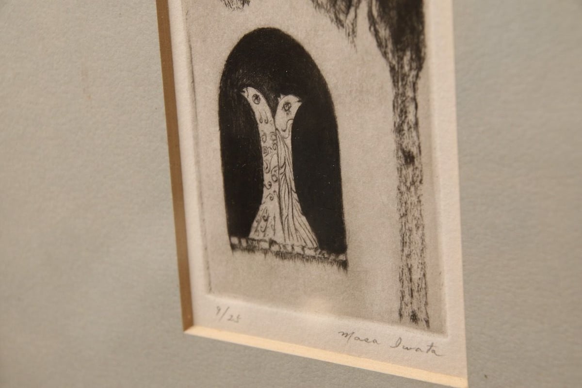 版画のアート 模写】【版画】版画/レトロ/iwata masa/幻想的/絵画/美術/レトロ/骨董