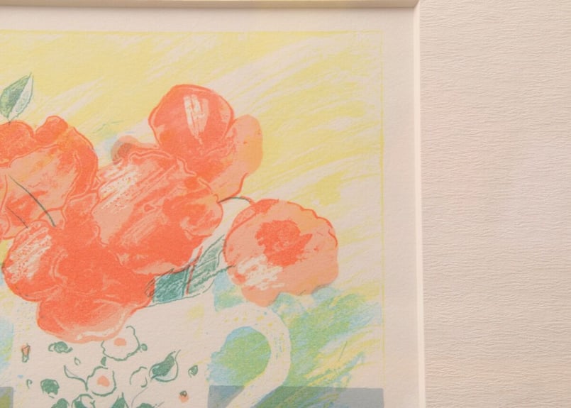 真作】/福本義秀/リトグラフ/額入り/POPPYⅡ/新作/シリアルナンバー1