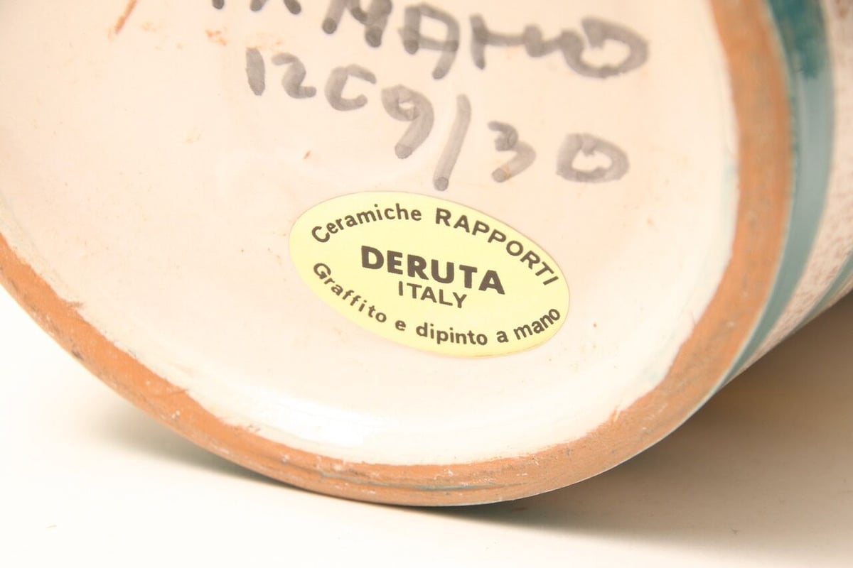 flower vase/花瓶/DERUTA/ハンドペイント/イタリア製/手書き/壺/ITALY