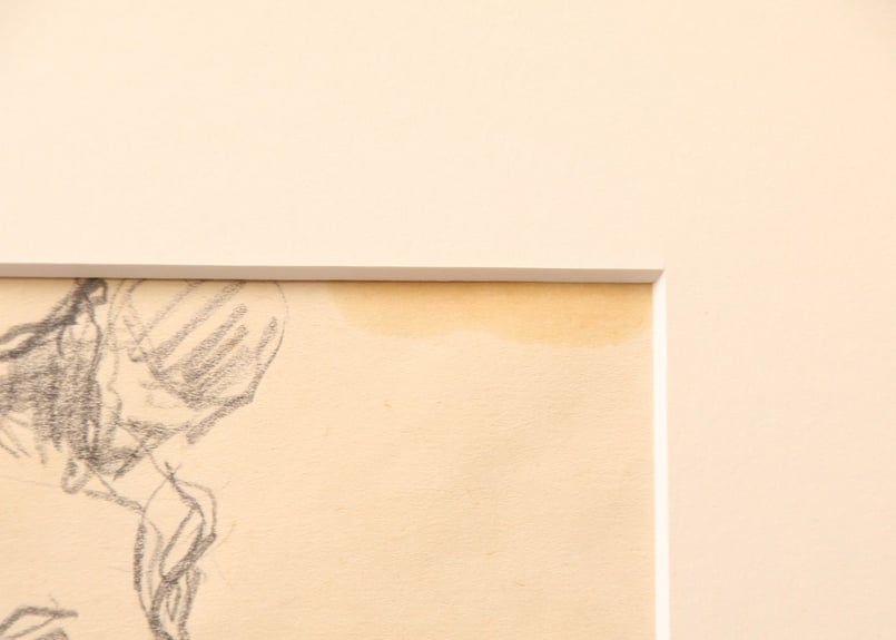 真作】昭和レトロ/金子善明/デッサン画/鉛筆/ヴィンテージ/現代美術