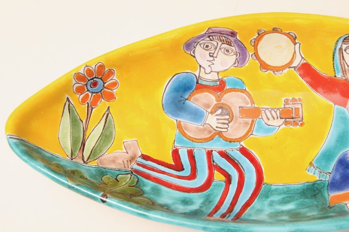 Giovanni  DeSimone/DESIMONE/handpainted/dish/お皿/60S/ヴィンテージ/美術/デシモーネ/ジョヴァンニ・デシモーネ/イタリア/ITALY/レア/陶器/