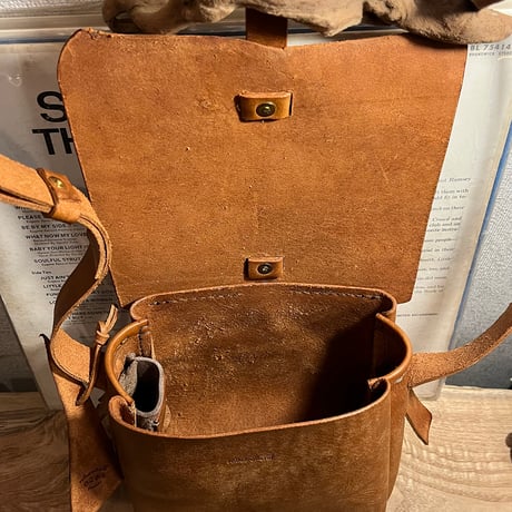 ミディアムバッグ　ミディアムショルダーバッグ　本革ハンドバッグ　プエブロレザーバッグ　Shoulderbag medium(Cognac/pueblo)Lot#254