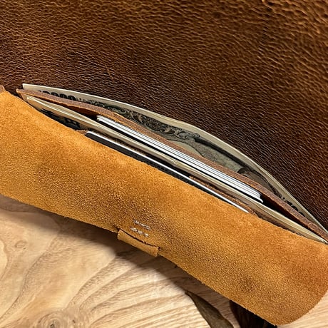 kudu革長財布　Long Wallet (autumn spice/suede/kudu)Lot#271