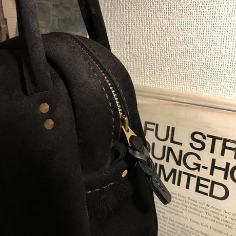 Shoulderbag 303. (Black/suede/kudu)Lot#138 サイトウ様オーダー出品
