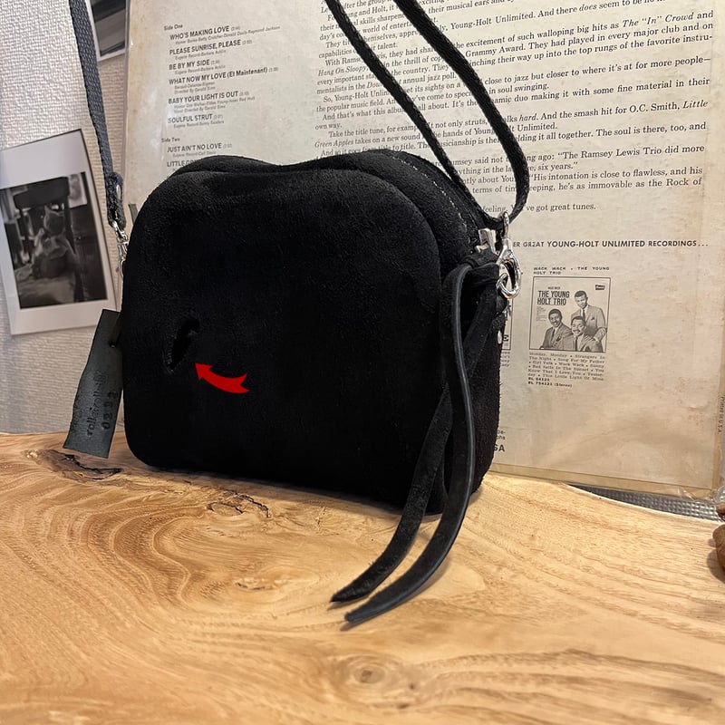 kudu革ポシェット kudu革スエードポシェット 大人ポシェット kudu