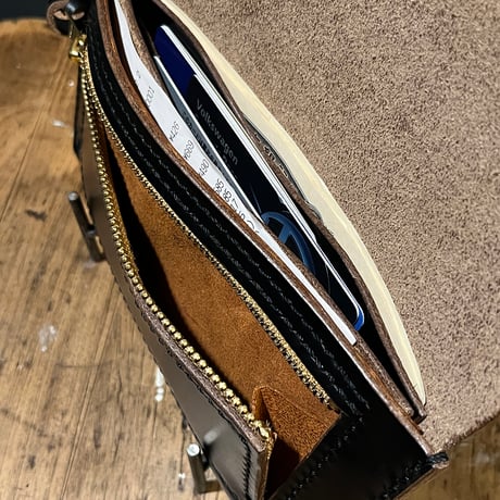 クロムエクセル長財布 Long Wallet(Chromexcel/black/Horween)Lot#384