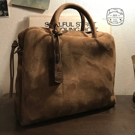 Handbag Square(kudu/stone/suede)#156/Oder