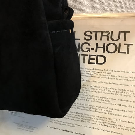 Shoulderbag 303. (Black/suede/kudu)Lot#138 サイトウ様オーダー出品