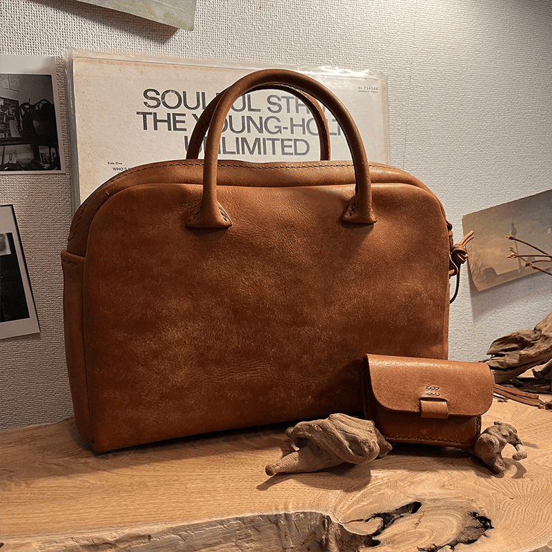 プエブロレザーバッグ プエブロレザーハンドバッグ Handbag(Cognac