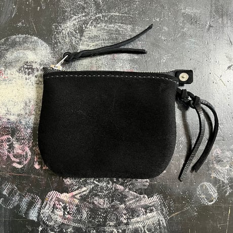 middle pouch (kudu/suede/black)#159/結衣様オーダー出品