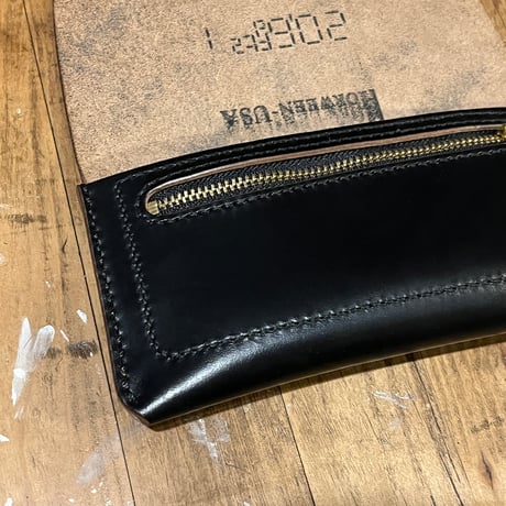 クロムエクセル長財布 Horweenスタンプ付き！(Chromexcel/black/Horween)Lot#373