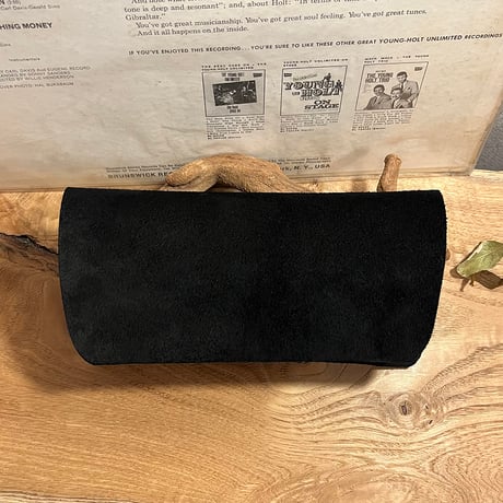 kudu革長財布　Long Wallet (black/suede/kudu)Lot#265