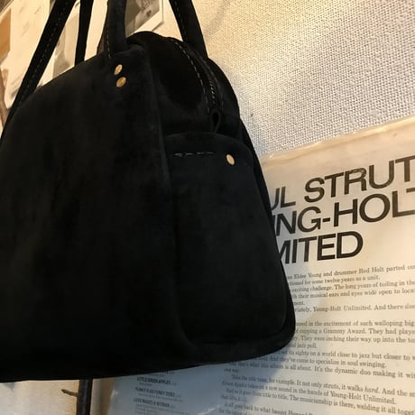 Shoulderbag 303. (Black/suede/kudu)Lot#138 サイトウ様オーダー出品