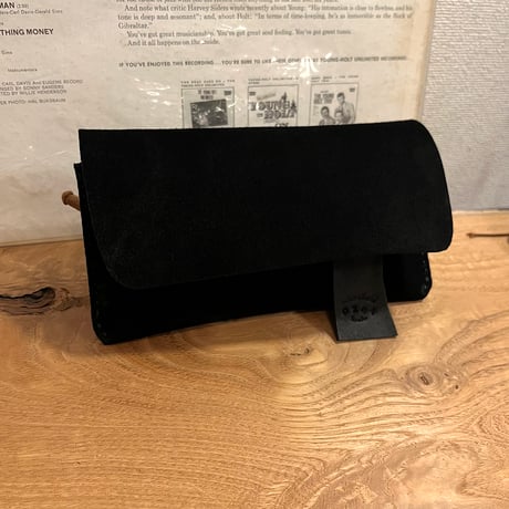 kudu革長財布　Long Wallet (black/suede/kudu)Lot#294