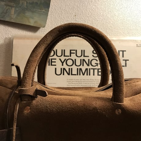 Handbag Square(kudu/stone/suede)#156/Oder