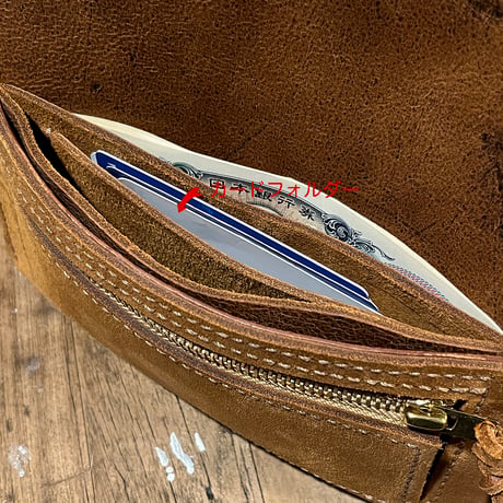 kudu革長財布 Long Wallet (Autumn spice/suede/kudu)Lot#376