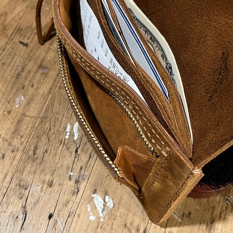 kudu革長財布 Long Wallet (Autumn spice/suede/kudu)Lot#376