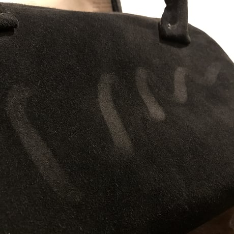 Handbag 303. mini (Black/suede/kudu)Lot#120 エハラ様オーダー出品