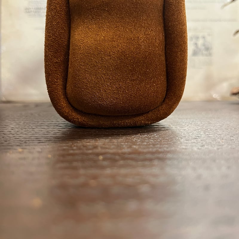 kudu革ポシェット kudu革スエードポシェット キャメル色ポシェット