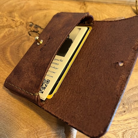 手作りだからこのフォルム♪ 一点限り リップケース 名刺入れ Business card case(tabacco/pueblo)Lot#--- 03
