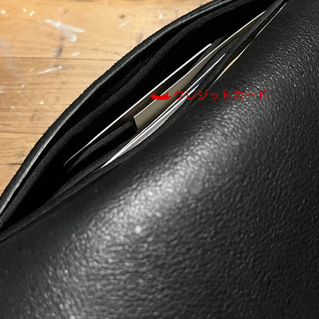 kudu革長財布 Long Wallet (black/suede/kudu)Lot#375