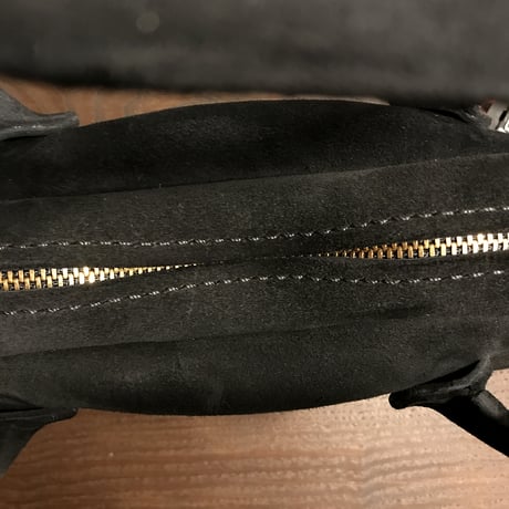Handbag 303. mini (Black/suede/kudu)Lot#120 エハラ様オーダー出品