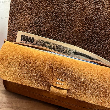 kudu革長財布　Long Wallet (autumn spice/suede/kudu)Lot#271