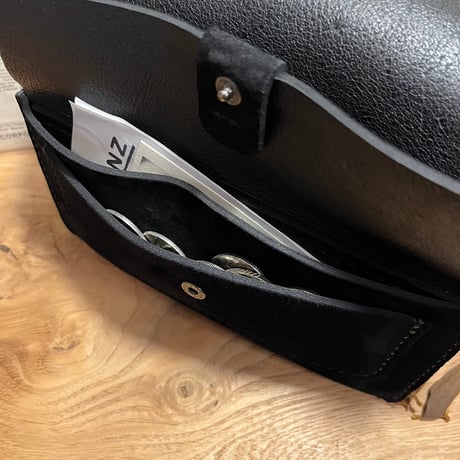 kudu革長財布　Long Wallet (black/suede/kudu)Lot#280