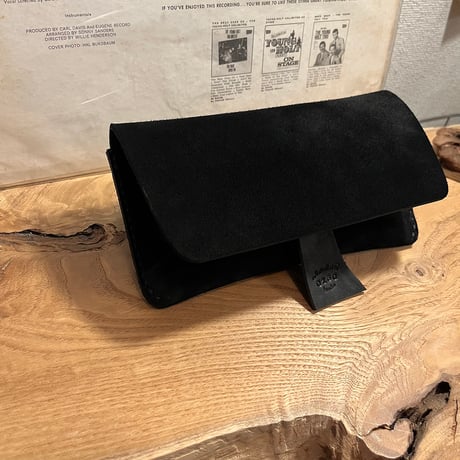 kudu革長財布　Long Wallet (black/suede/kudu)Lot#280