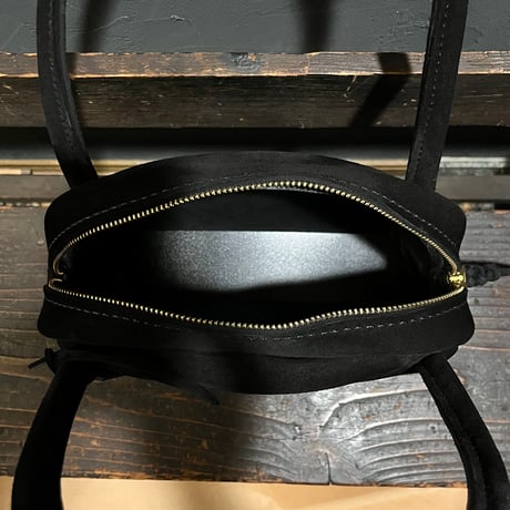 Hand/Shoulderbag 303.(Black/suede/kudu)Lot#327-048 akko様オーダー出品