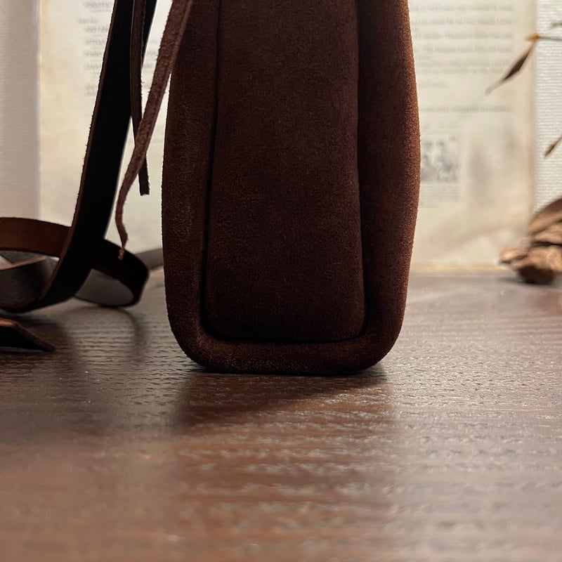 kudu革ポシェット kudu革スエードポシェット チョコレート色ポシェット